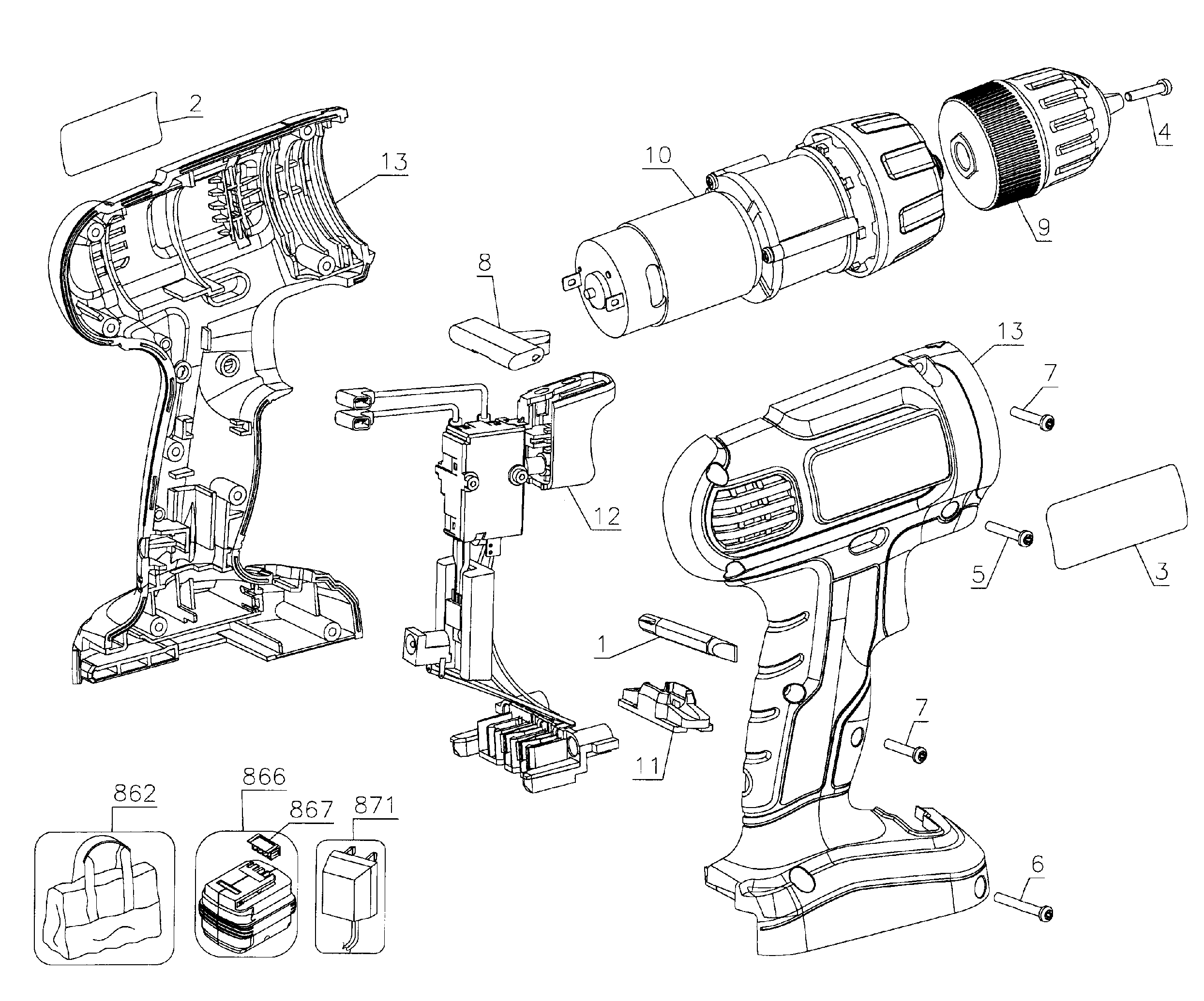 Drill assy