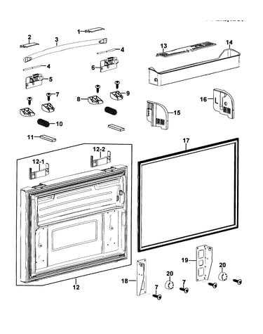 Freezer door