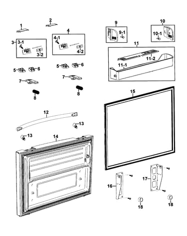 Freezer door