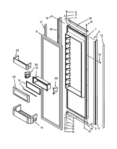 Ref door parts