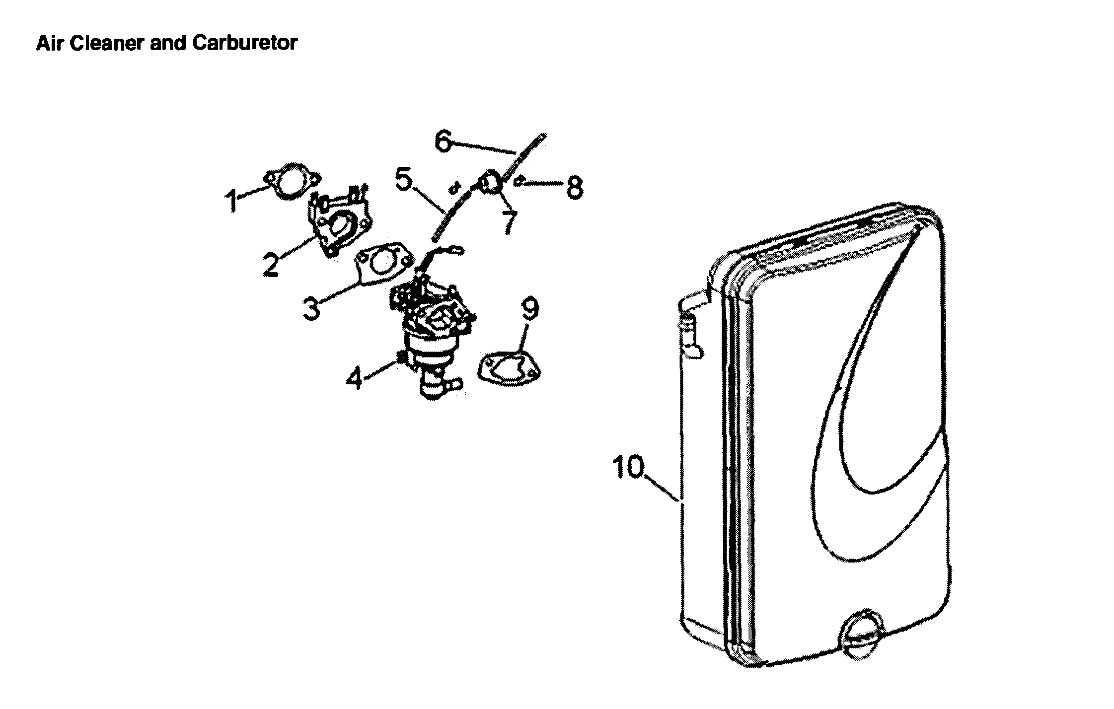 Air cleaner & carburetor