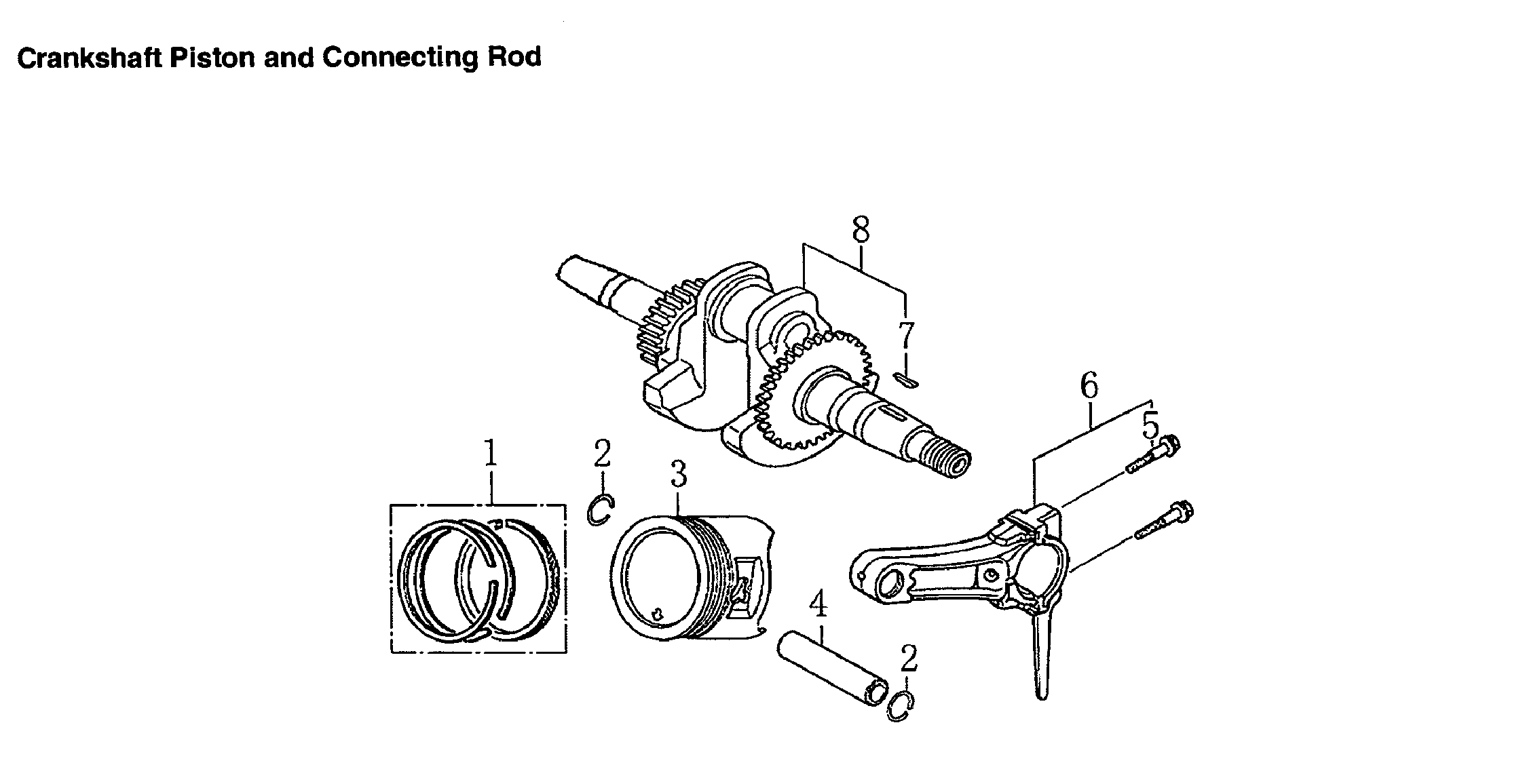 Crankshaft piston & connect rod