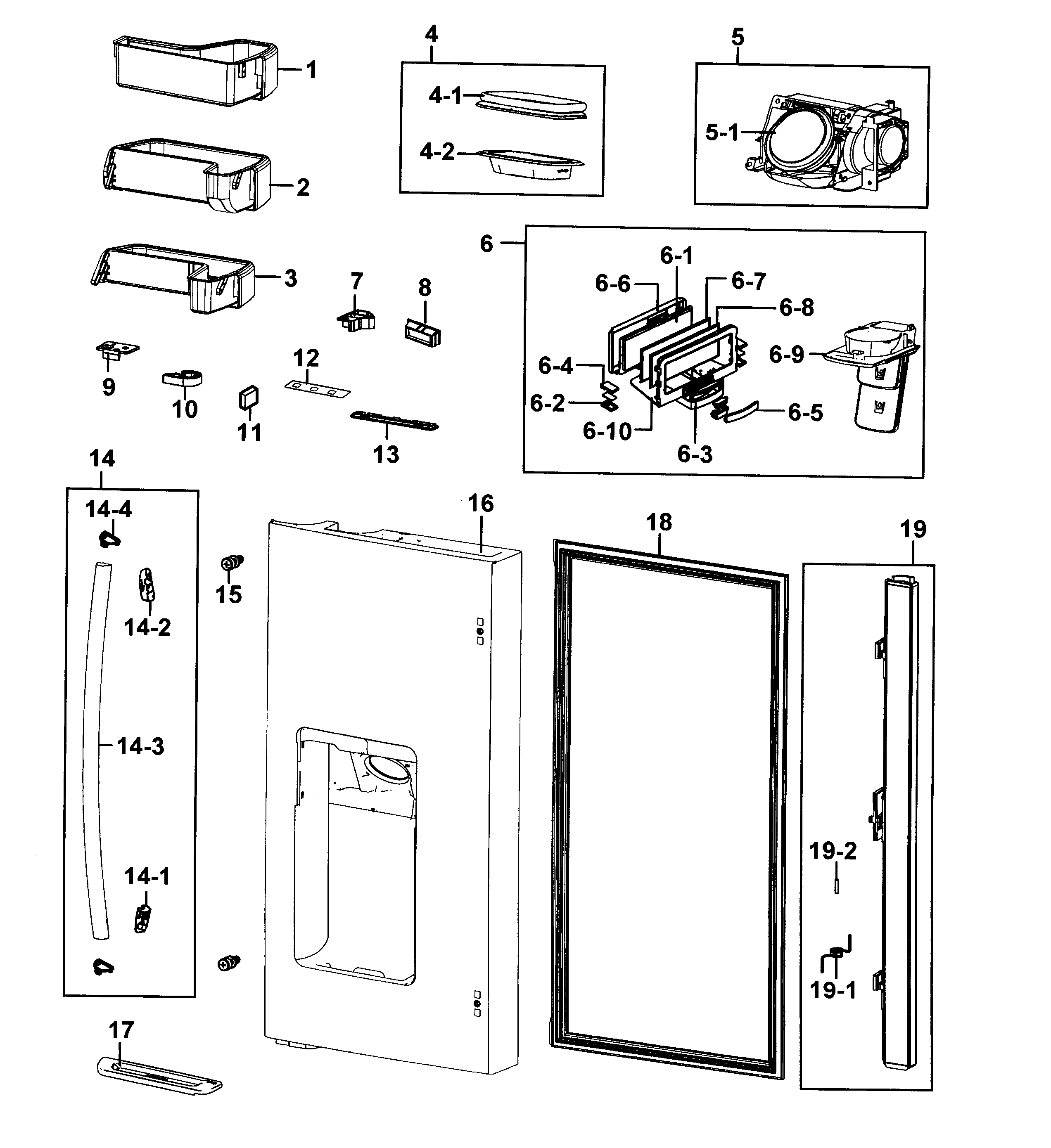 Refrigerator door l