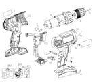 Black & Decker GC180WD TYPE 2 drill assy diagram