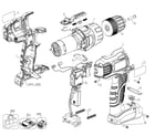 Black & Decker LDX220SB TYPE 1 drill assy diagram