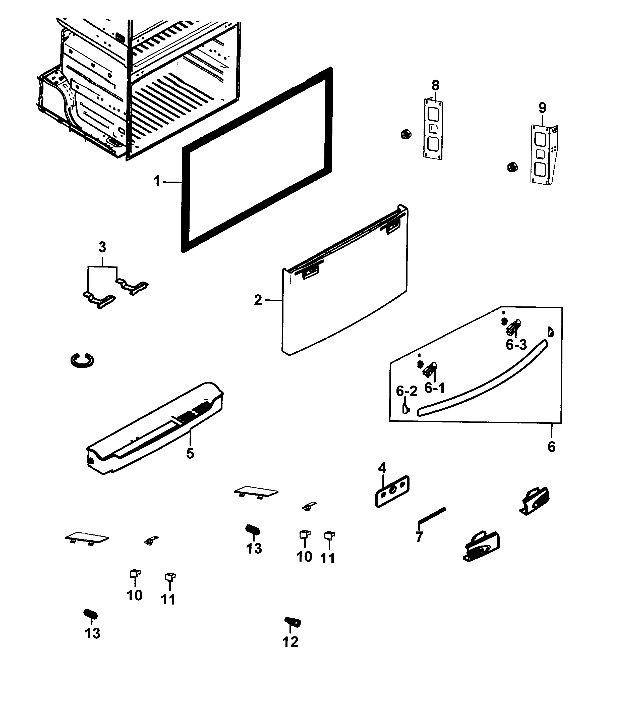 Freezer door