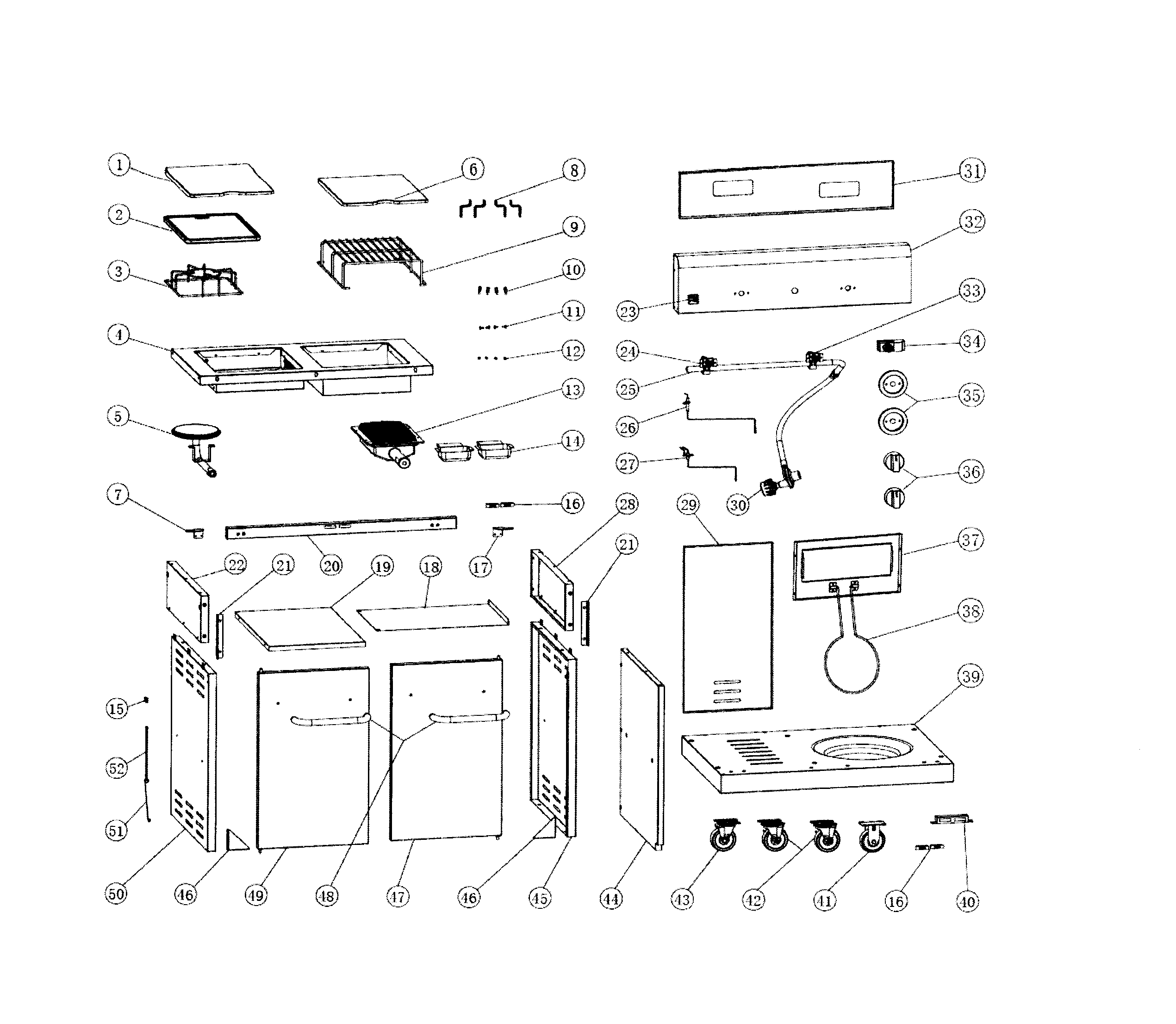 Grill assy
