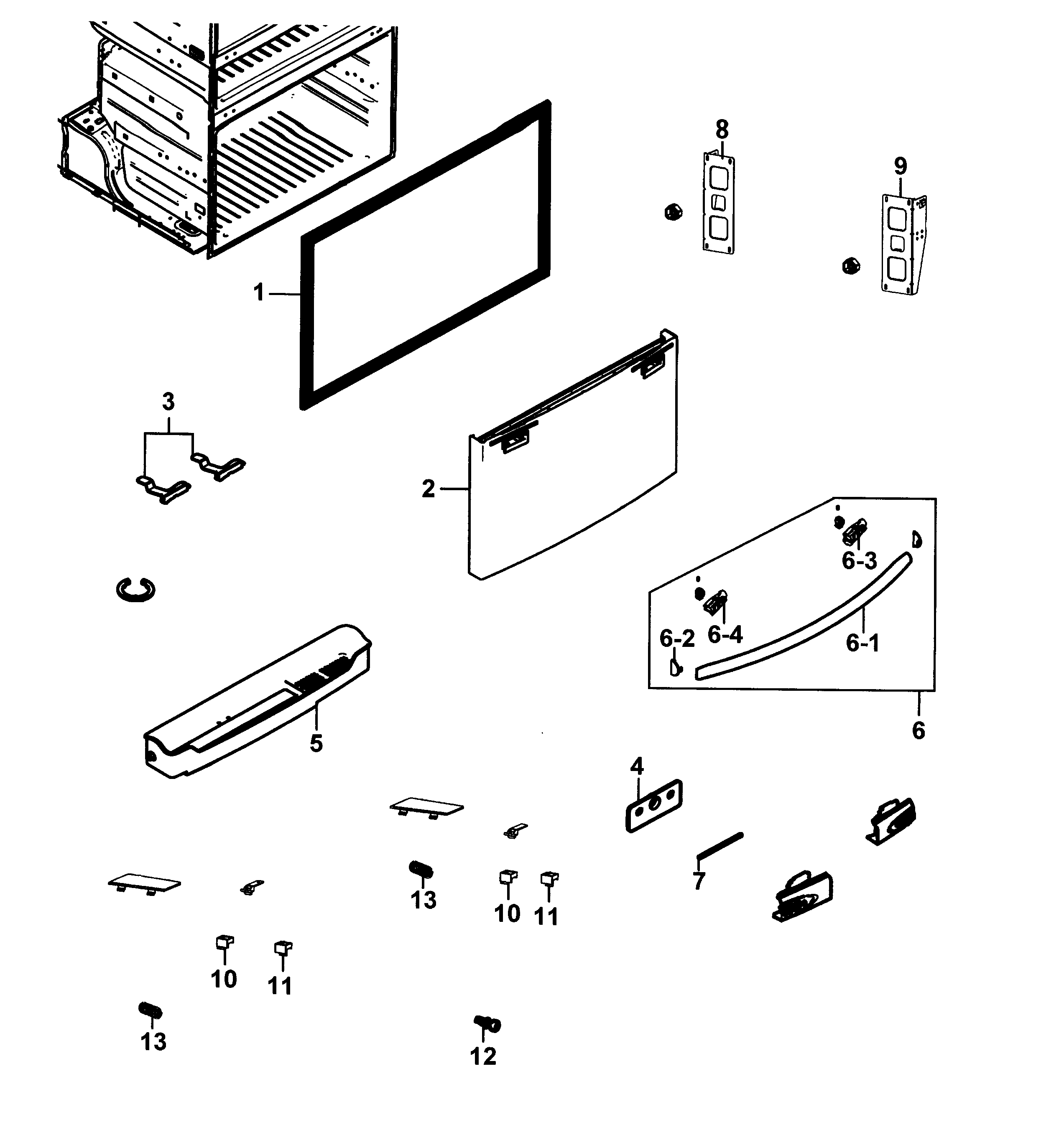 Freezer door