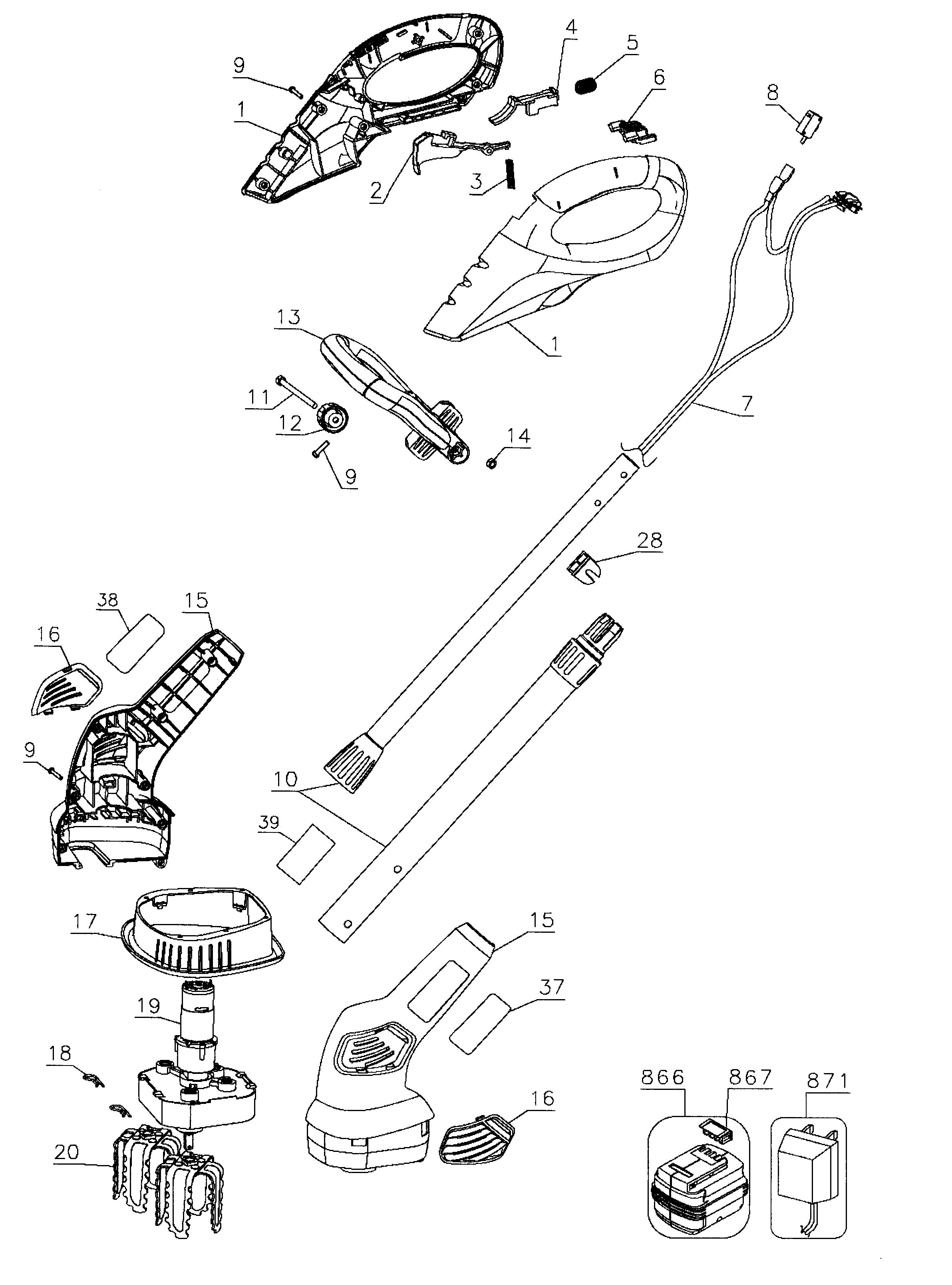 Trimmer assy