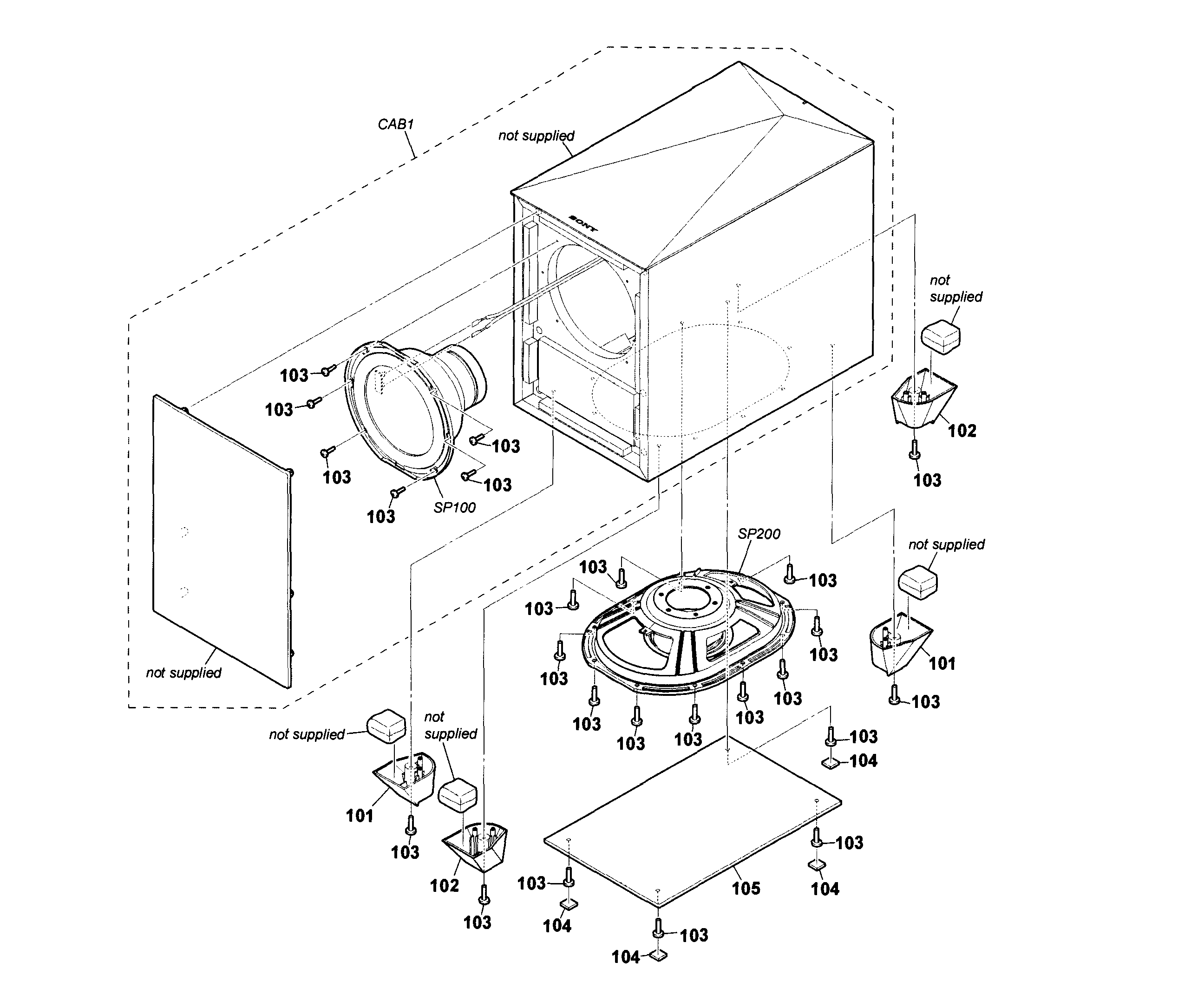 Cabinet-woofer