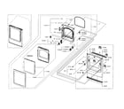 Samsung DV45H7000GW/A2-00 frame front & door diagram