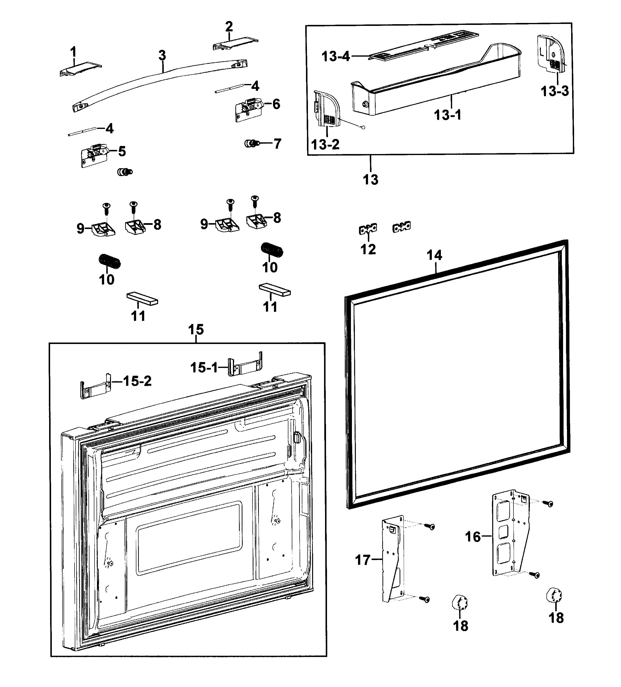 Freezer door