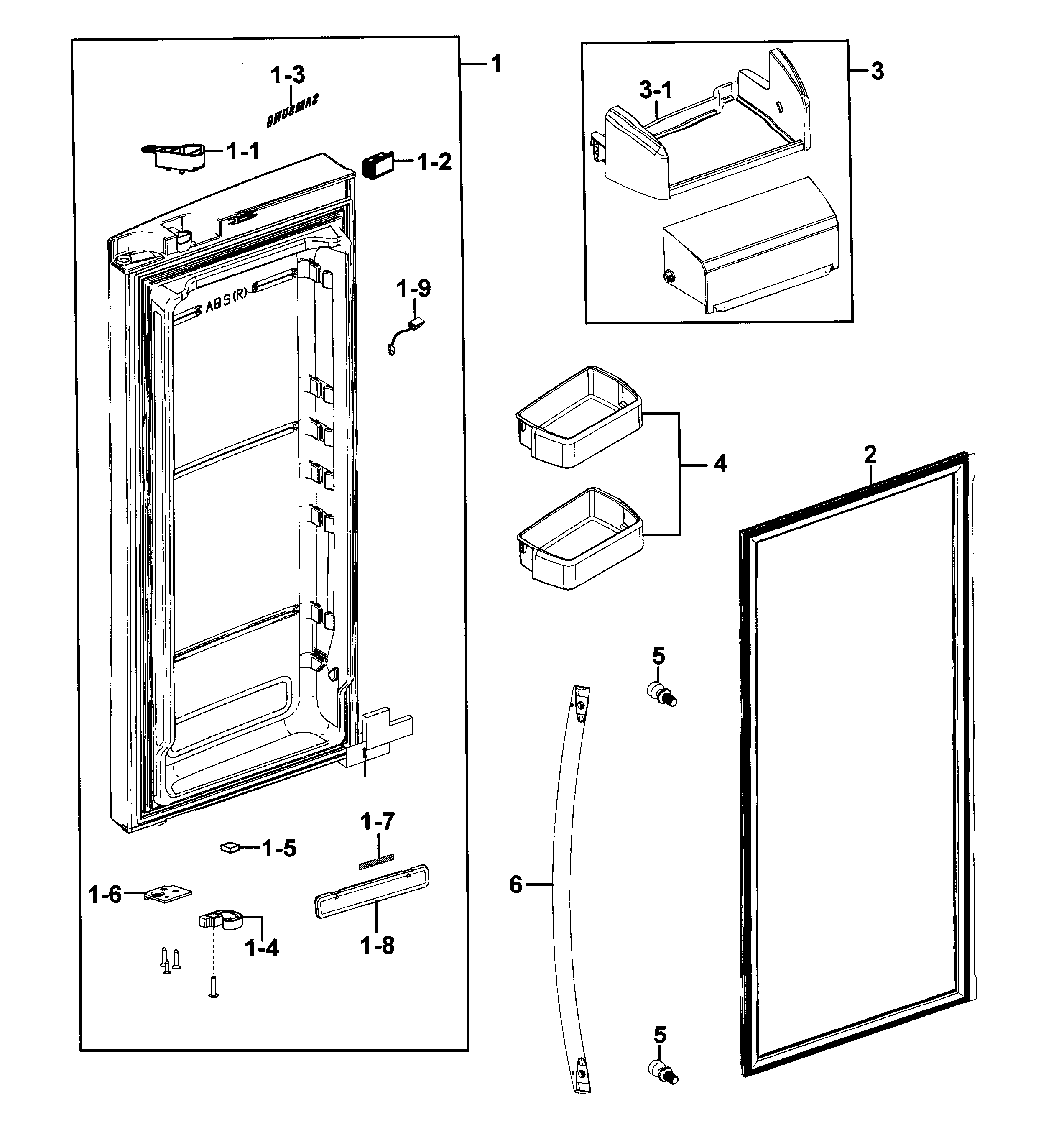 Refrigerator door r