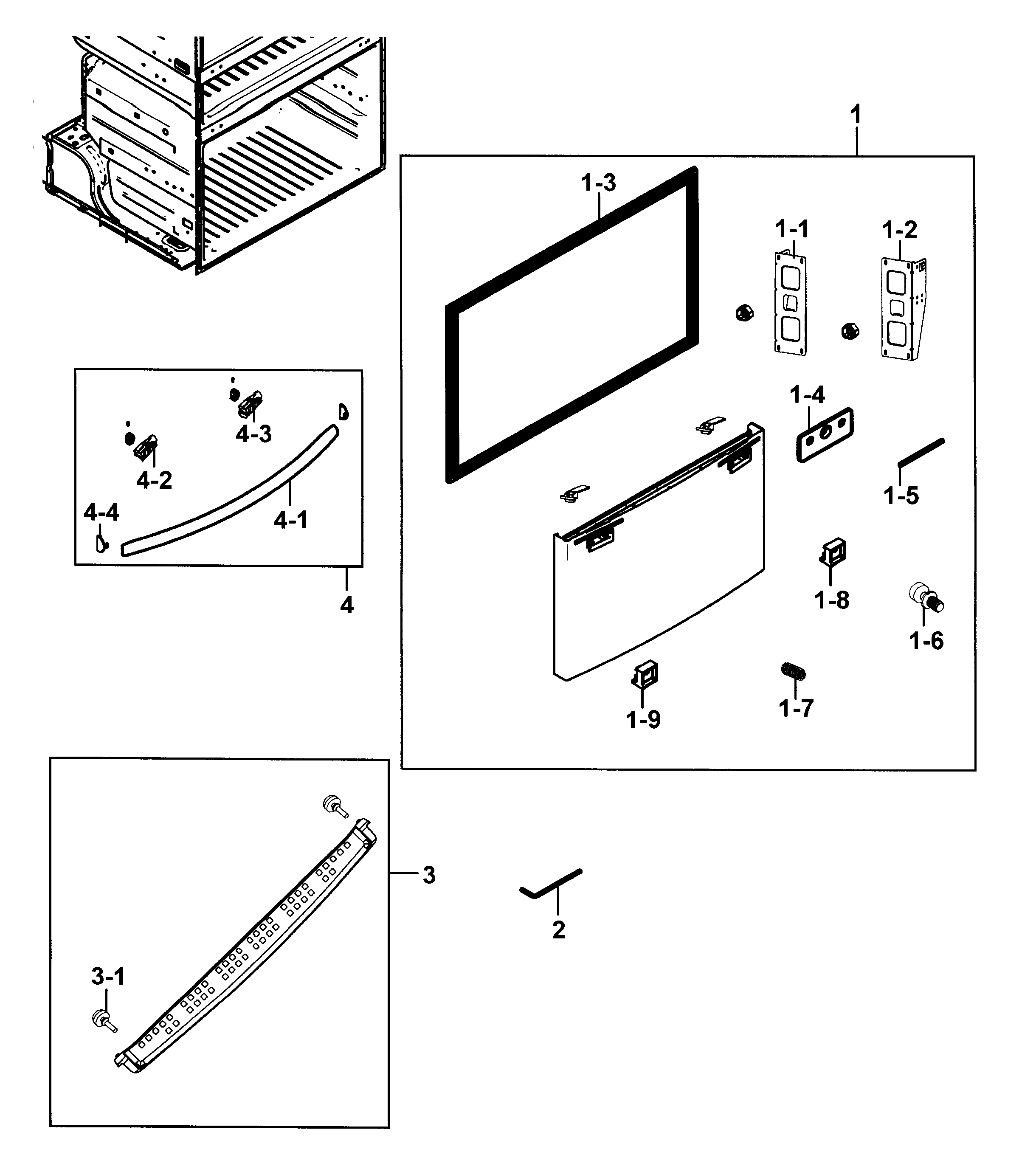 Freezer door