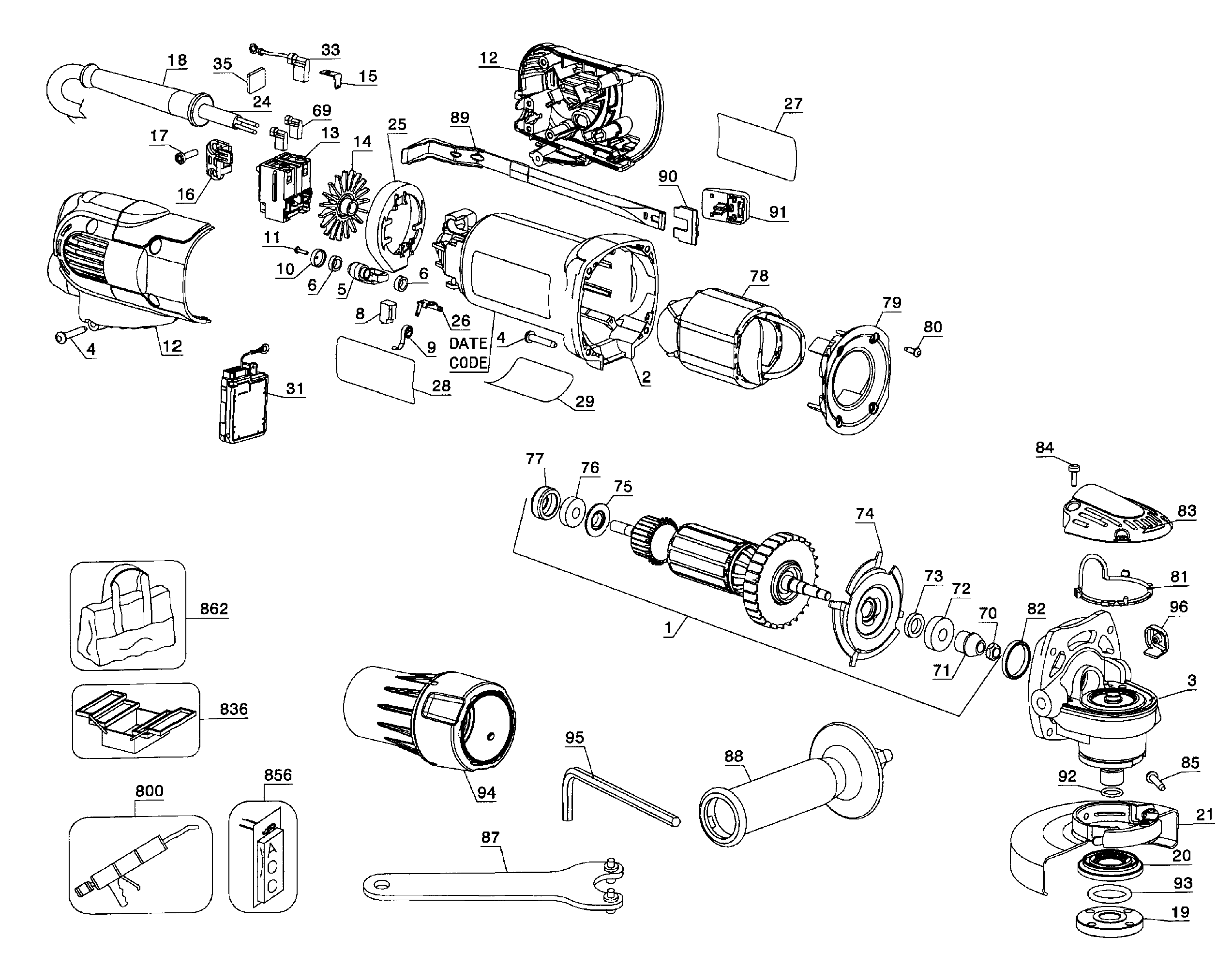 Grinder assy