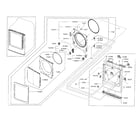 Samsung DV56H9000EP/A2-00 frame front & door diagram