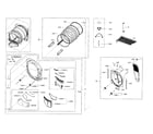 Samsung DV56H9000EP/A2-00 drum parts diagram