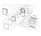 Samsung DV45H7200EW/A2-00 frame front & door diagram