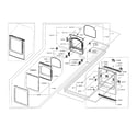 Samsung DV45H7200EW/A2-00 frame front & door diagram