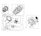 Samsung DV45H7200GW/A2-00 drum parts diagram