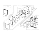 Samsung DV56H9000GW/A2-00 frame front & door diagram