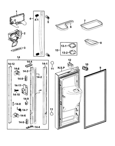 Refrigerator door l