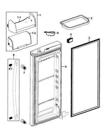 Refrigerator door r