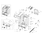 Samsung WF42H5000AW/A2-00 frame & cover parts diagram