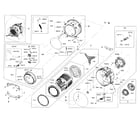 Samsung WF42H5000AW/A2-00 tub & drum diagram