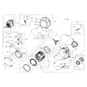 Samsung WF42H5000AW/A2-00 tub & drum diagram