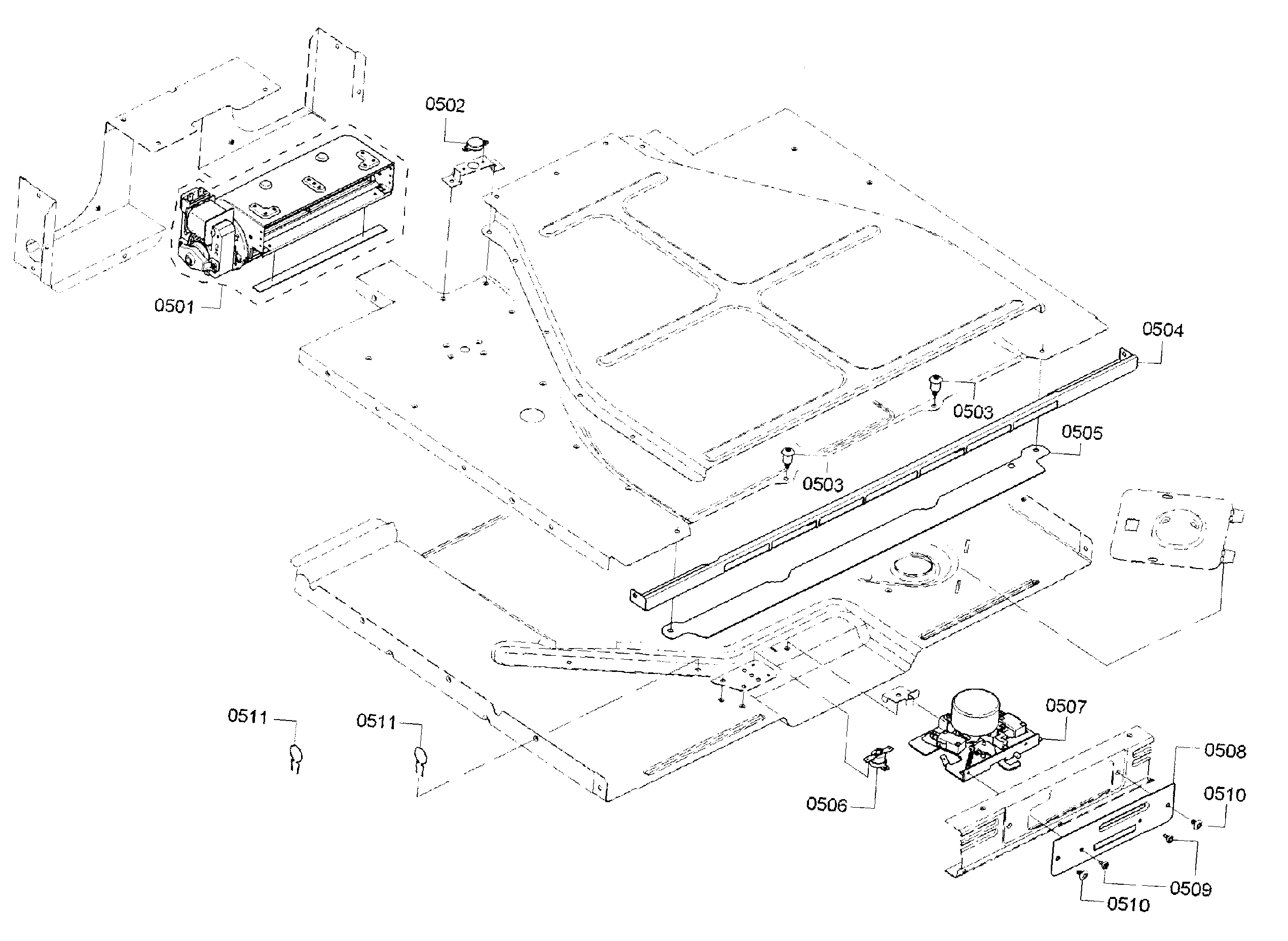 Fan/latch-lower