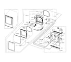 Samsung DV48H7400GW/A2-00 frame front & door diagram