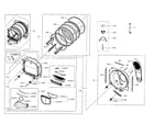 Samsung DV48H7400GW/A2-00 drum parts diagram