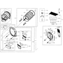 Samsung DV56H9100GW/A2-00 drum parts diagram
