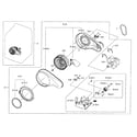 Samsung DV56H9100GW/A2-00 motor duct diagram