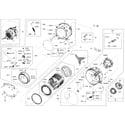Samsung WF42H5200AW/A2-00 tub & drum diagram