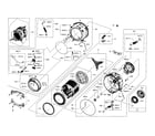 Samsung WF42H5400AF/A2-00 tub & drum diagram