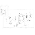 Samsung WF56H9100AG/A2-00 frame front & door diagram