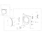 Samsung WF56H9100AW/A2-00 frame front & door diagram