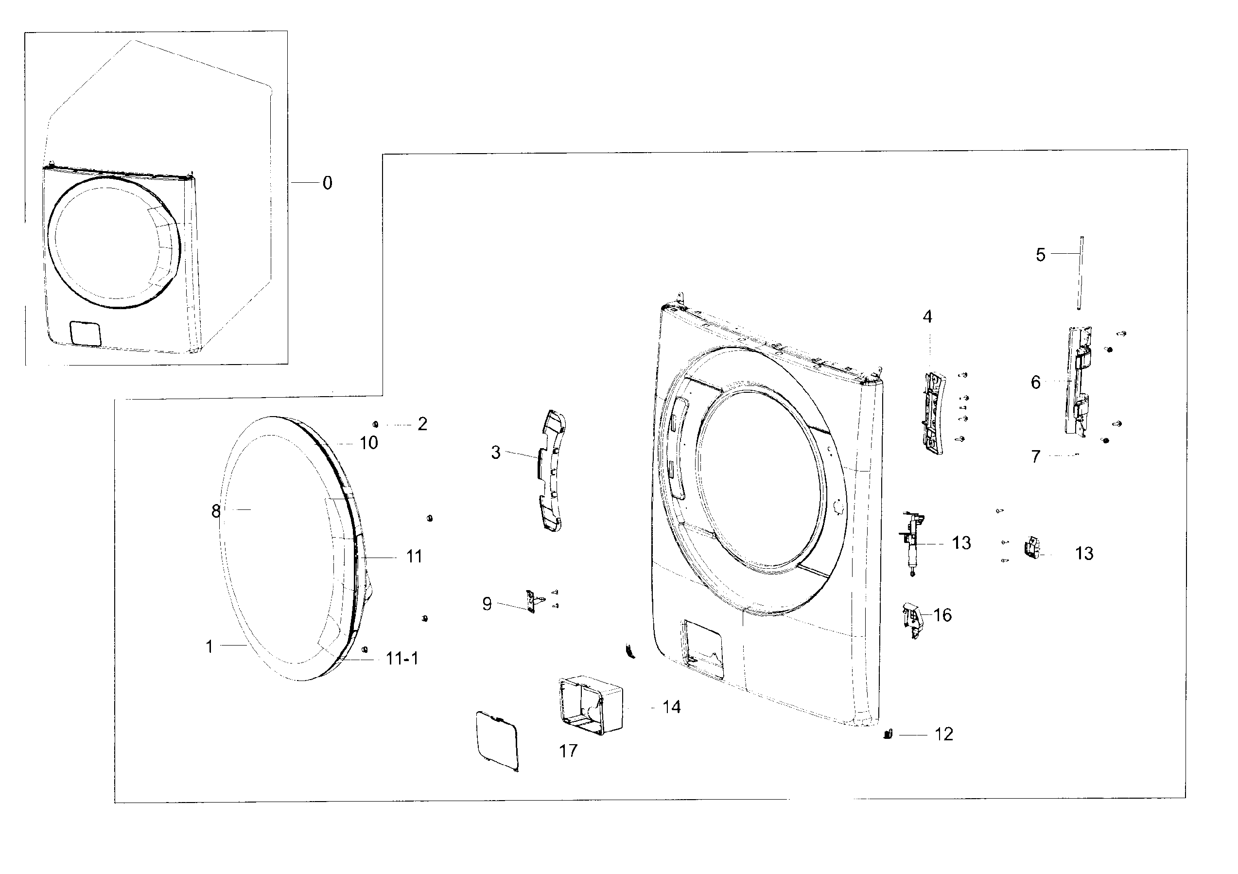Frame front & door