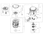 Samsung WA56H9000AP/A2-00 tub parts diagram