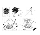 Samsung DW80H9930US/AA-00 baskets assy diagram