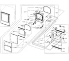 Samsung DV50F9A7EVP/A2-00 frame front & door diagram