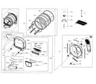 Samsung DV50F9A7EVP/A2-00 drum parts diagram