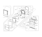 Samsung DV50F9A7GVP/A2-00 front frame/door diagram