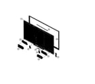 Sony KDL-32R420B cabinet front diagram