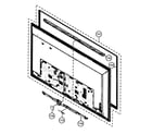 Sony KDL-40W590B cabinet front diagram