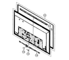 Sony KDL-48W590B cabinet front diagram