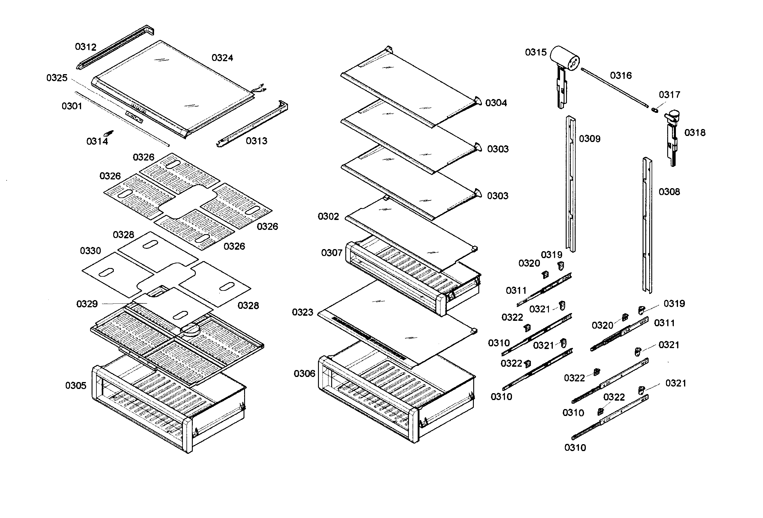 Shelf & drawer