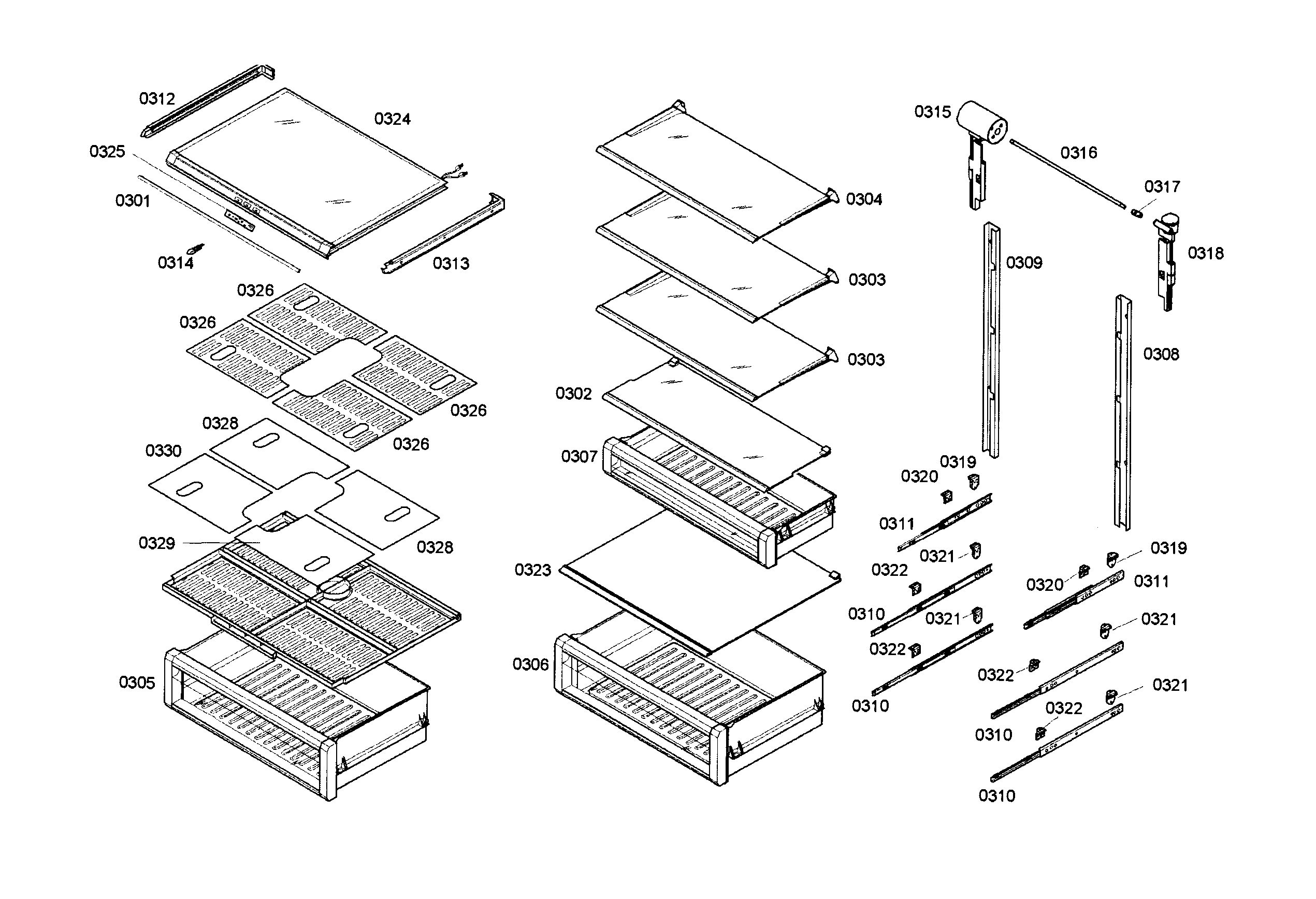 Shelf & drawer